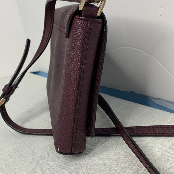 KATE SPADE Newbury Lane Sally Crossbody leather bag mulled wine - Picture 4 of 9